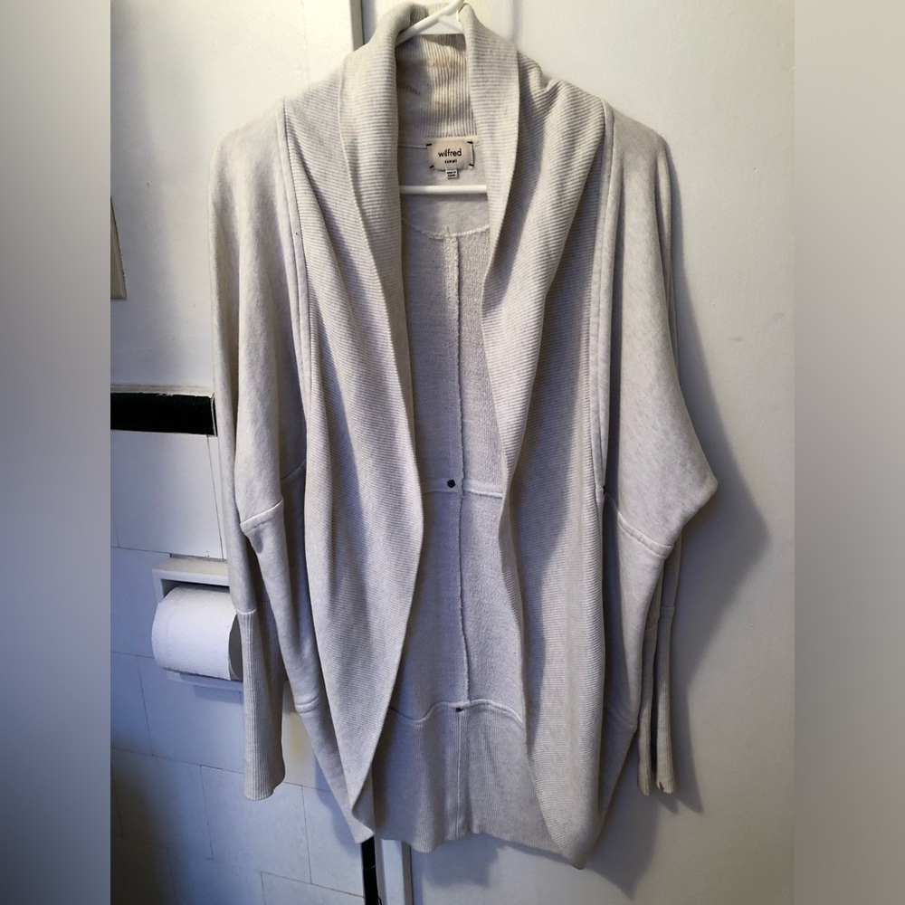 Wilfred Cream Open-Front Cardigan with Studs